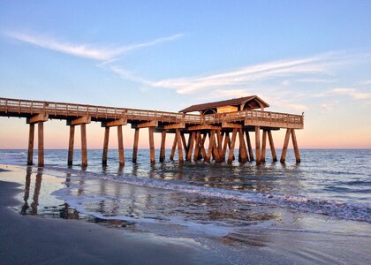 Water coast tybee island georgia photo