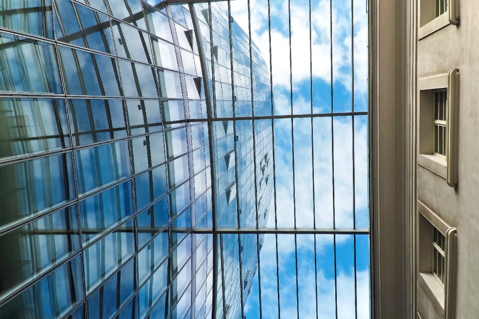 Modern facade sky