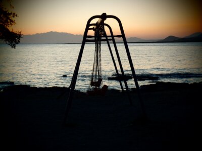 Sunset swing still life photo