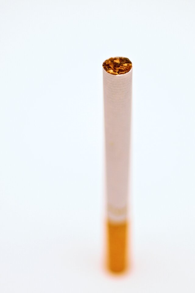 Tobacco smoke white background