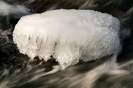 Ice water frozen