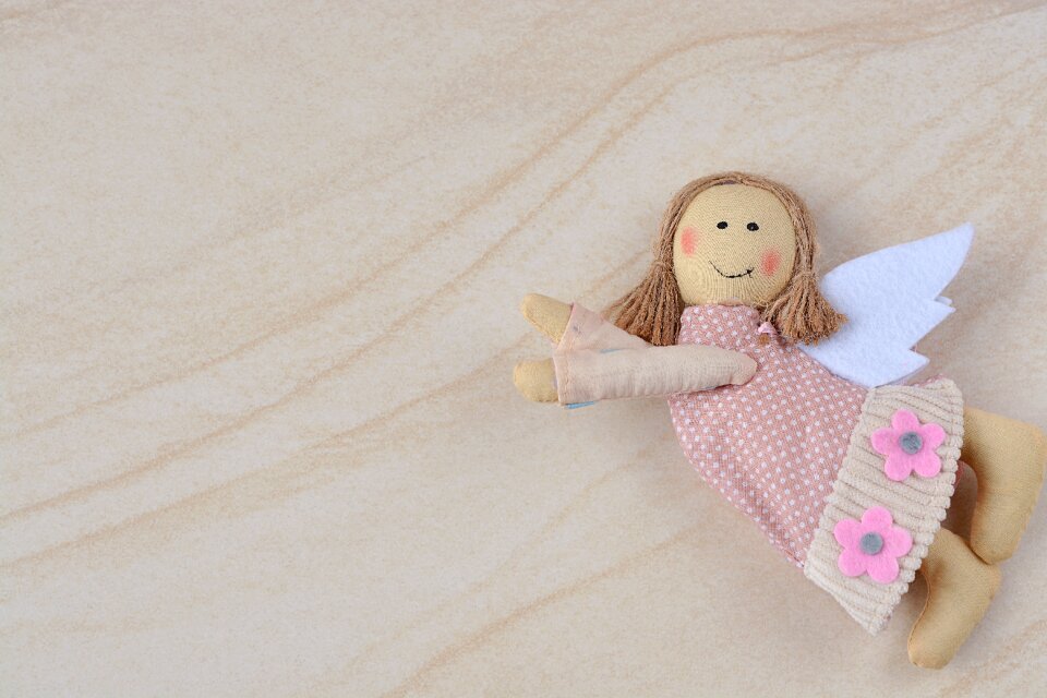 Deco fabric guardian angel