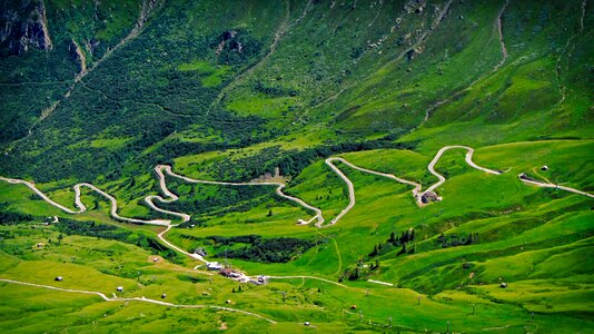 Mountain pass pordoi pass arabba photo