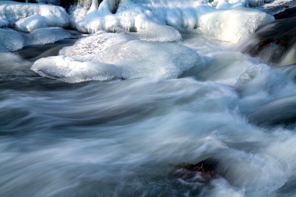 Ice water frozen