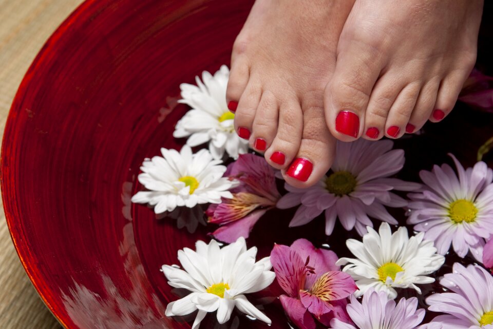 Woman feet treatment