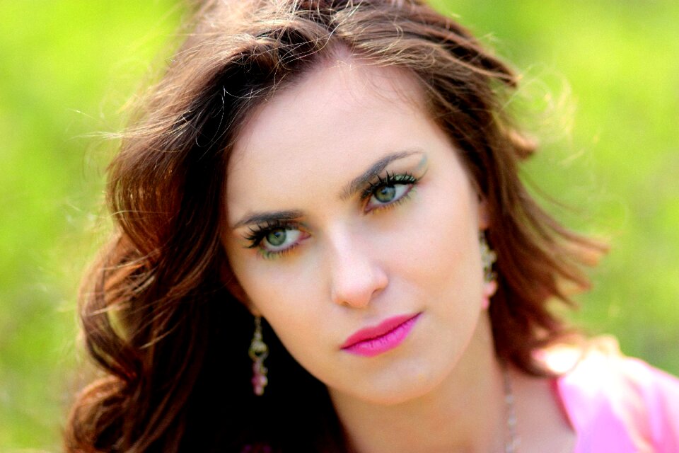 Green eyes beauty seductive