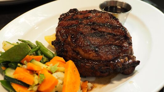 Grilled steak dinner dinner photo
