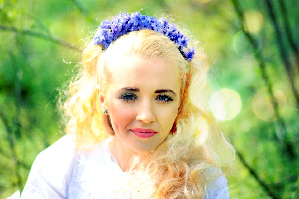 White blue eyes blonde
