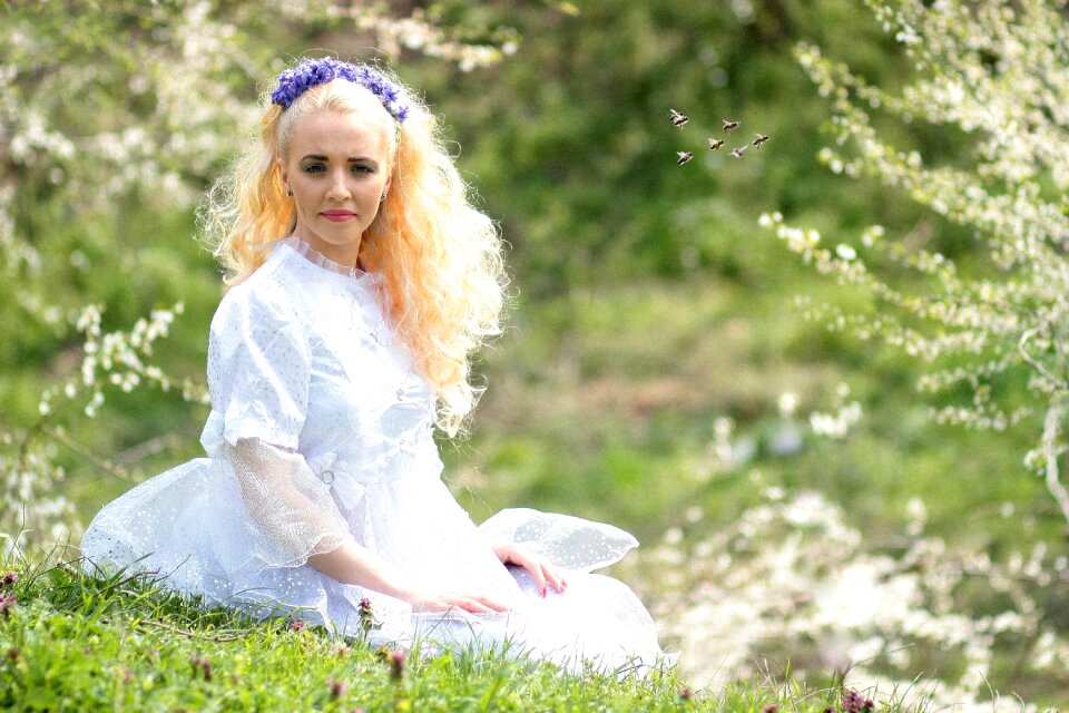 White blue eyes blonde