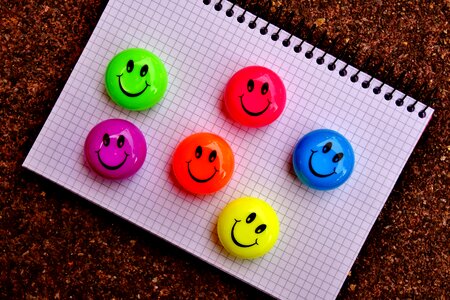 Smile colorful faces