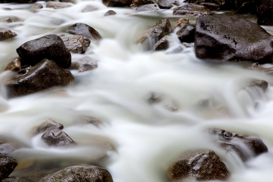 Blue landscape stream
