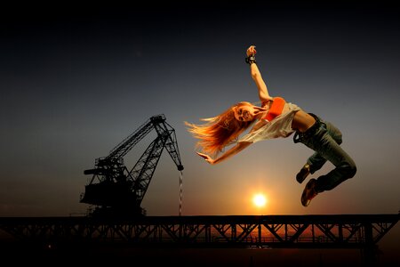 Acrobatics human beautiful