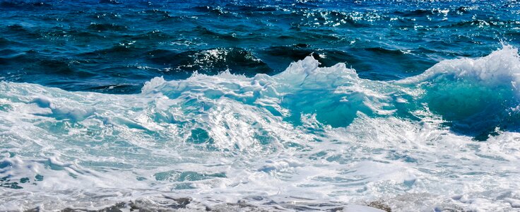 Splash blue sea photo