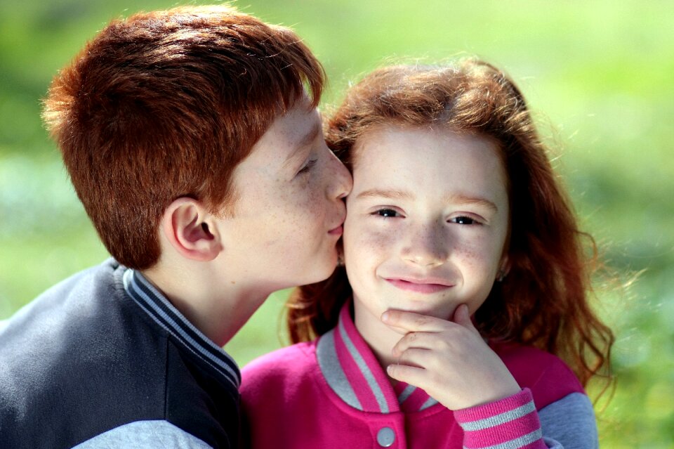 Freckles kiss love