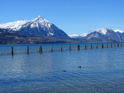 Nature snow mountain range photo