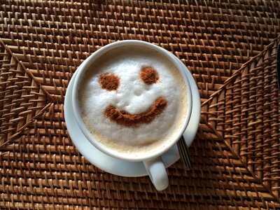 Drink happy smiling