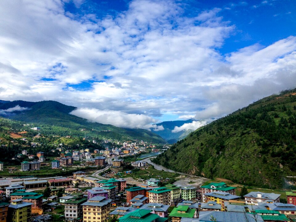 The village mountains green city