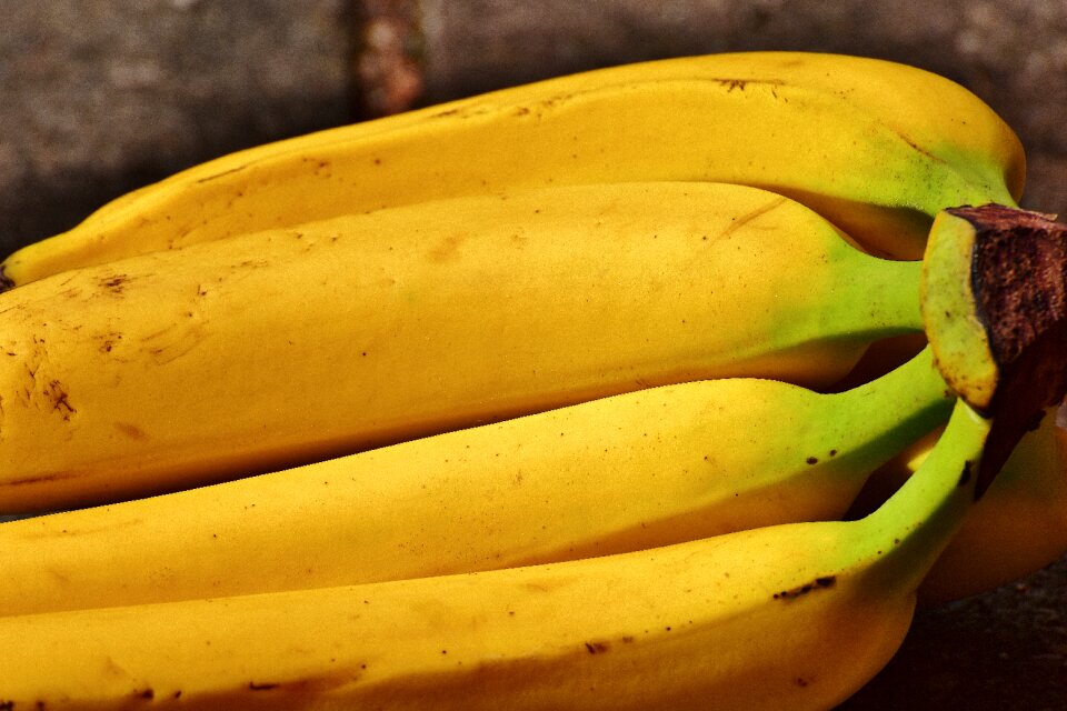Healthy yellow banana peel