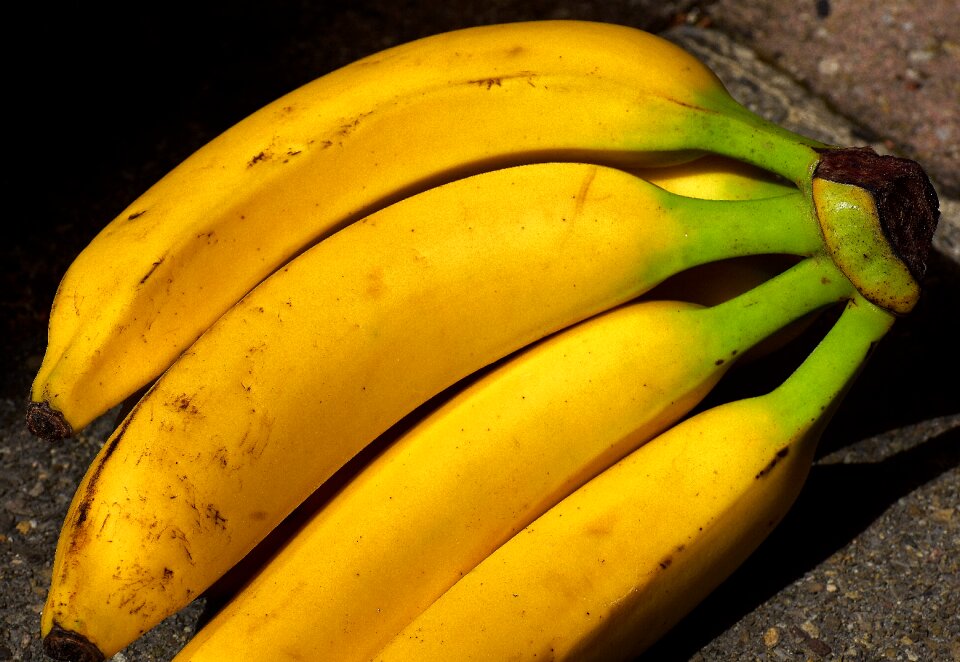 Healthy yellow banana peel