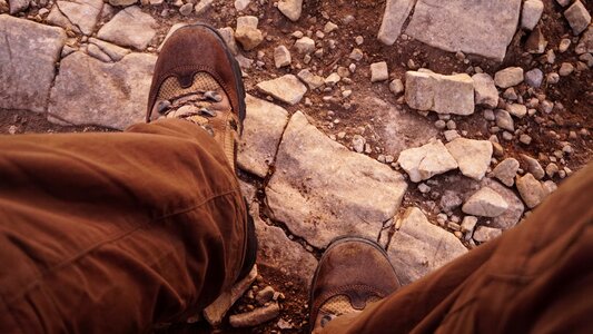 Alpine boots leather nature photo