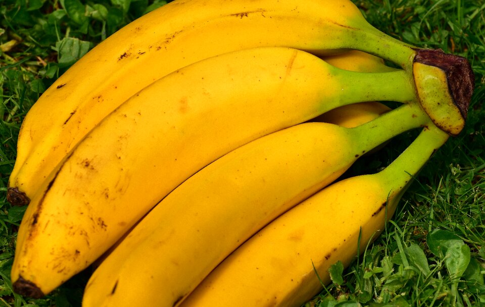 Healthy yellow banana peel