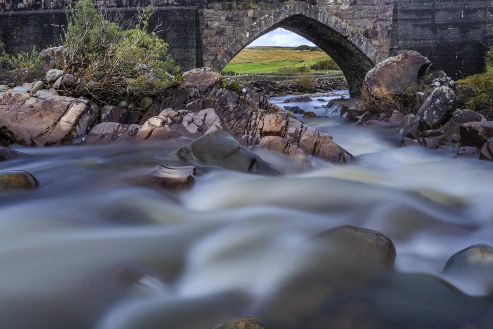 Scenic ireland blue bridge photo