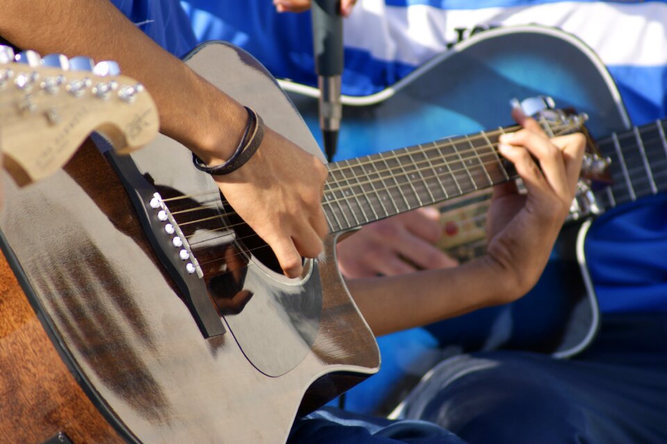 Musician playing hands