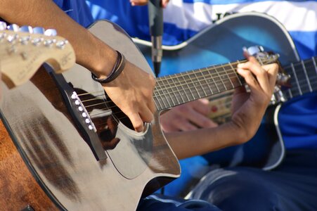 Musician playing hands