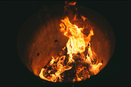 Heat fire pit flames photo