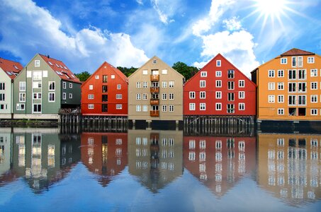 Norway houses colors photo
