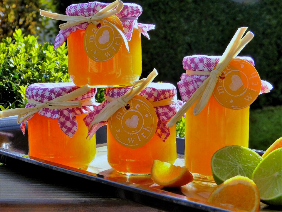 Lemon fruits orange marmalade