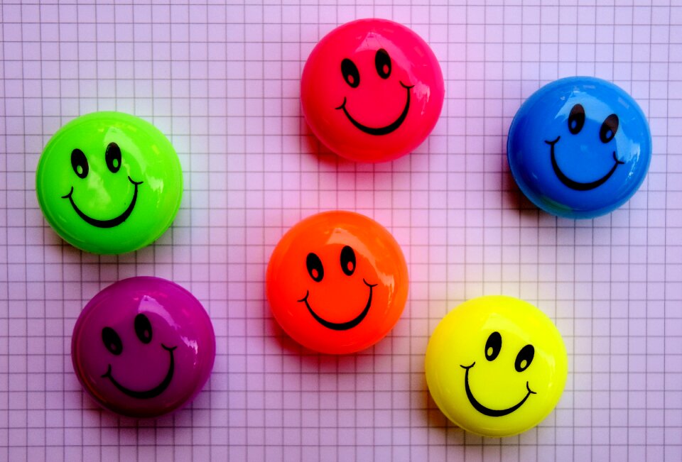 Smile colorful faces