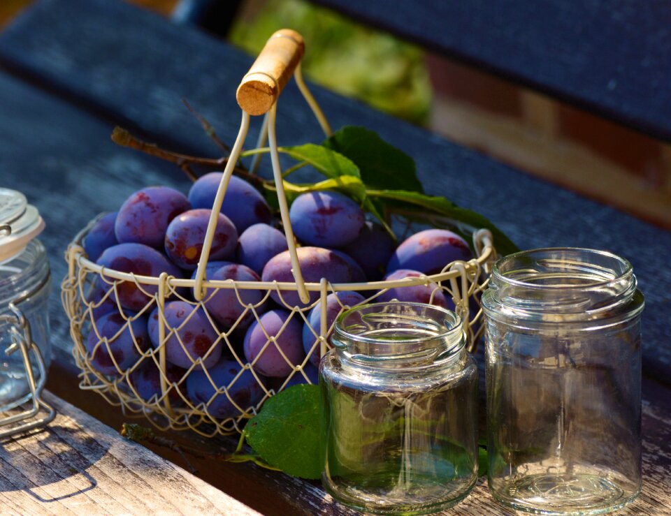 Plum purée plum jam harvest
