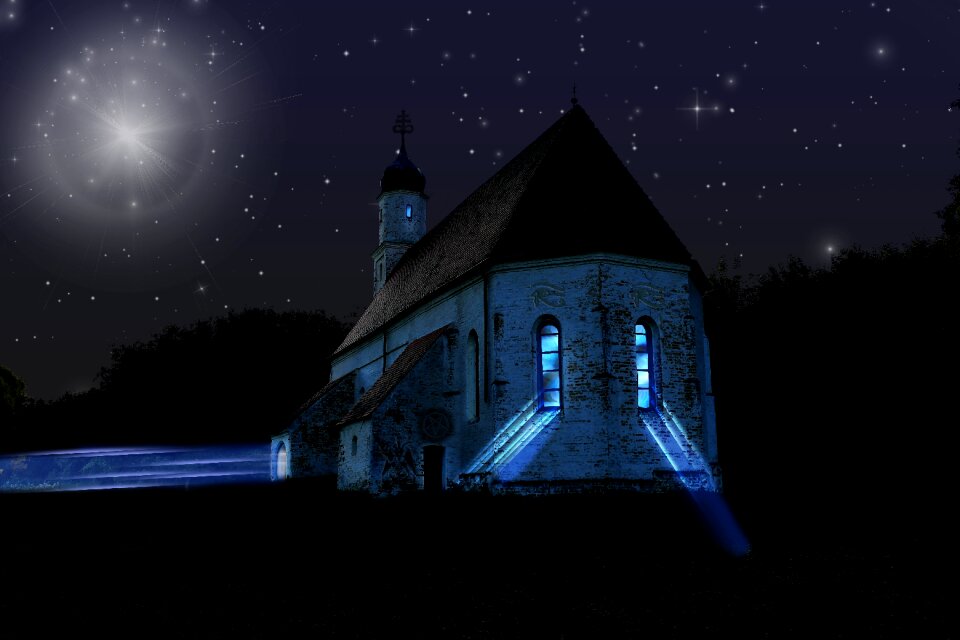 Church image editing ruin