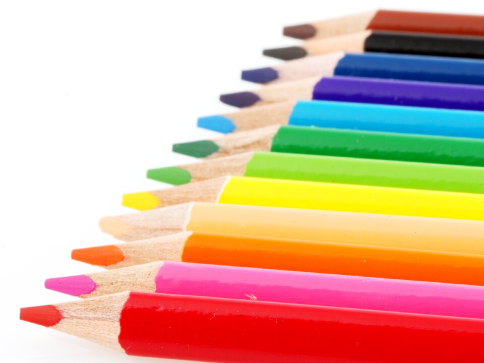 Pens colour pencils art