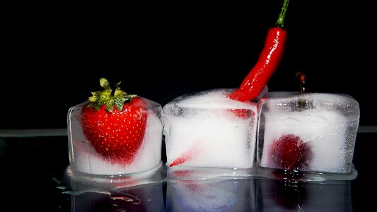 Delicious ice strawberry