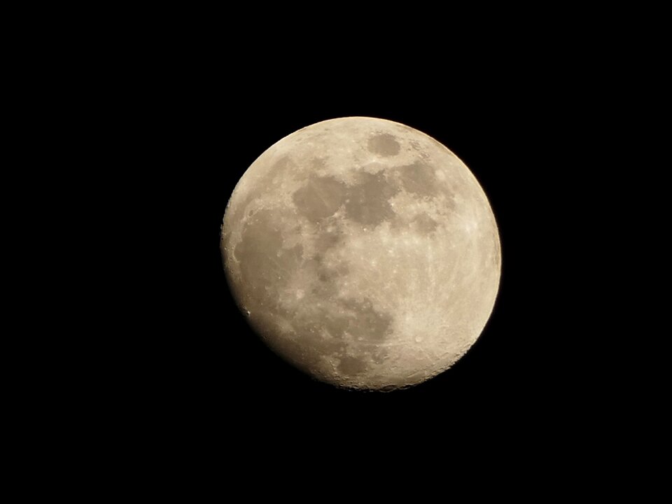 Night photograph full moon black
