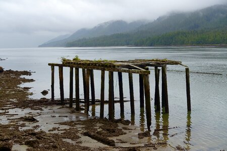 Decay dilapidated jetty