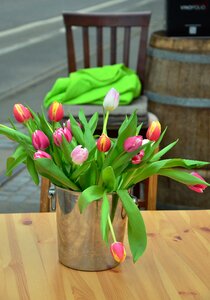 Straßencafè outside catering spring