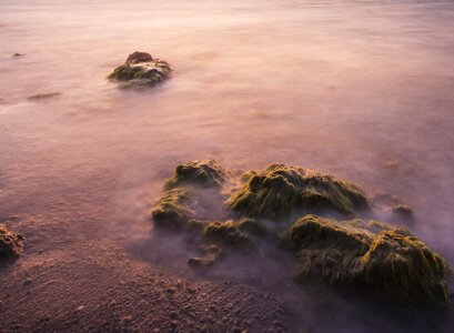 Rocky long exposure purple photo