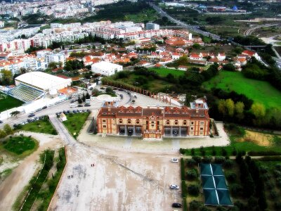 Old building eventide sol
