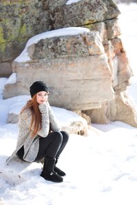 Snow girl woman photo