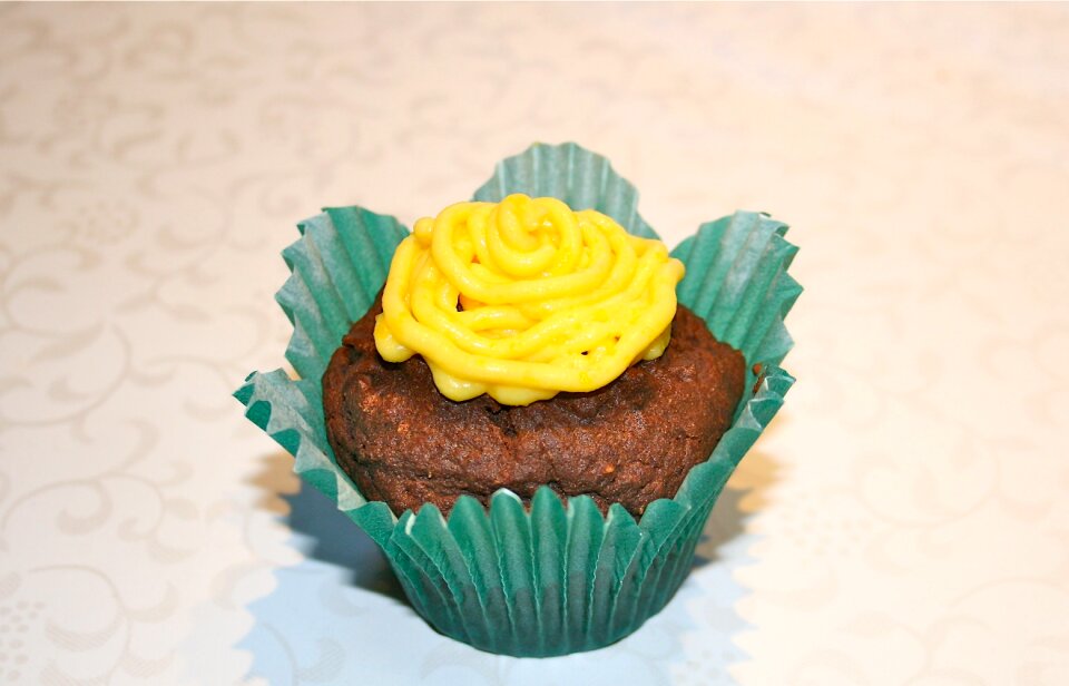 Yellow brown sjokolademuffins