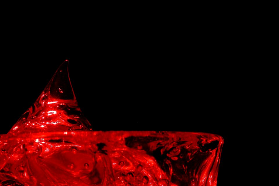 Drop red black abstract