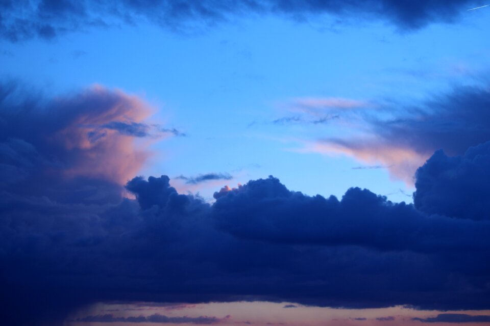 Nature blue dark clouds