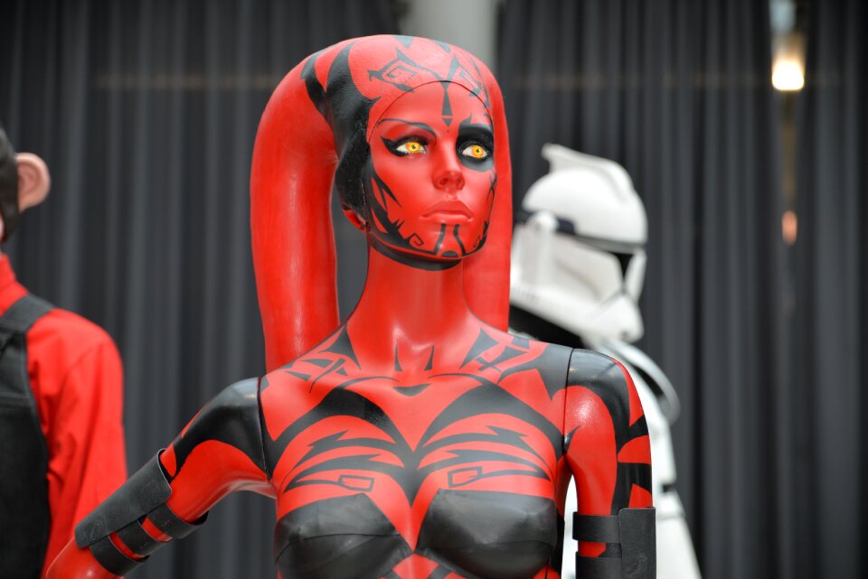 Display dummy mannequin gray stars