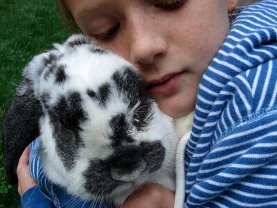 Hug easter child