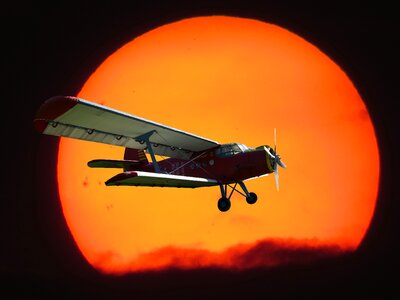 Flying antonov oldtimer photo