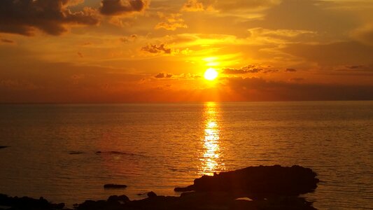 Abendstimmung setting sun caribbean photo