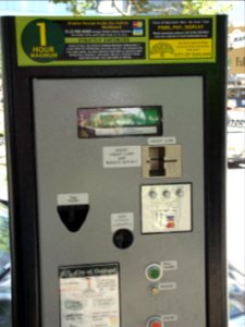 Oakland parking meter on Broadway 